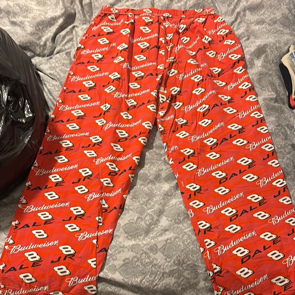 Budweiser Red Patterned Pajama Pants - Picture 3 of 3